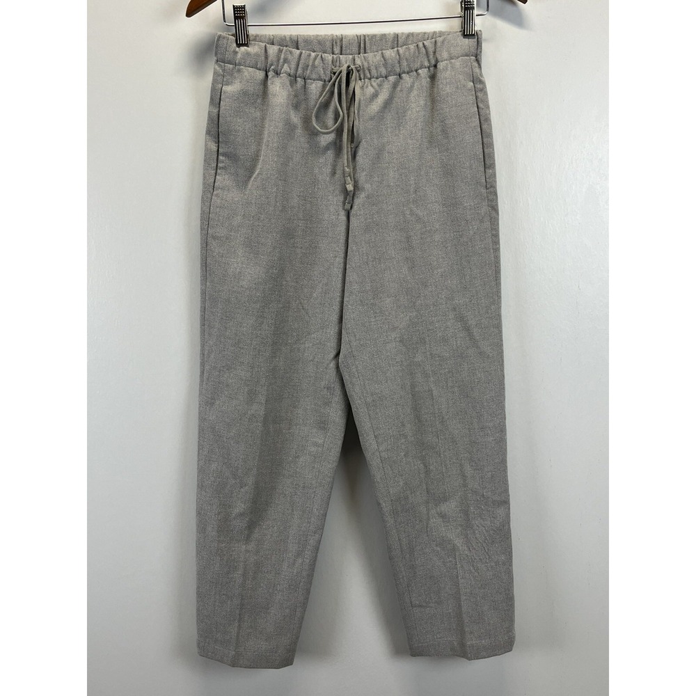 Womens The Group Babaton Light Grey Pants Sz S GUC Pull on Drawstring Crop